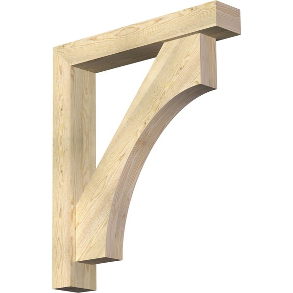 Ekena Millwork Westlake Block Rough Sawn Bracket w/ Offset Brace, Douglas Fir, 6"W x 34"D x 40"H BKT0604X34X40WTL05RDF - main